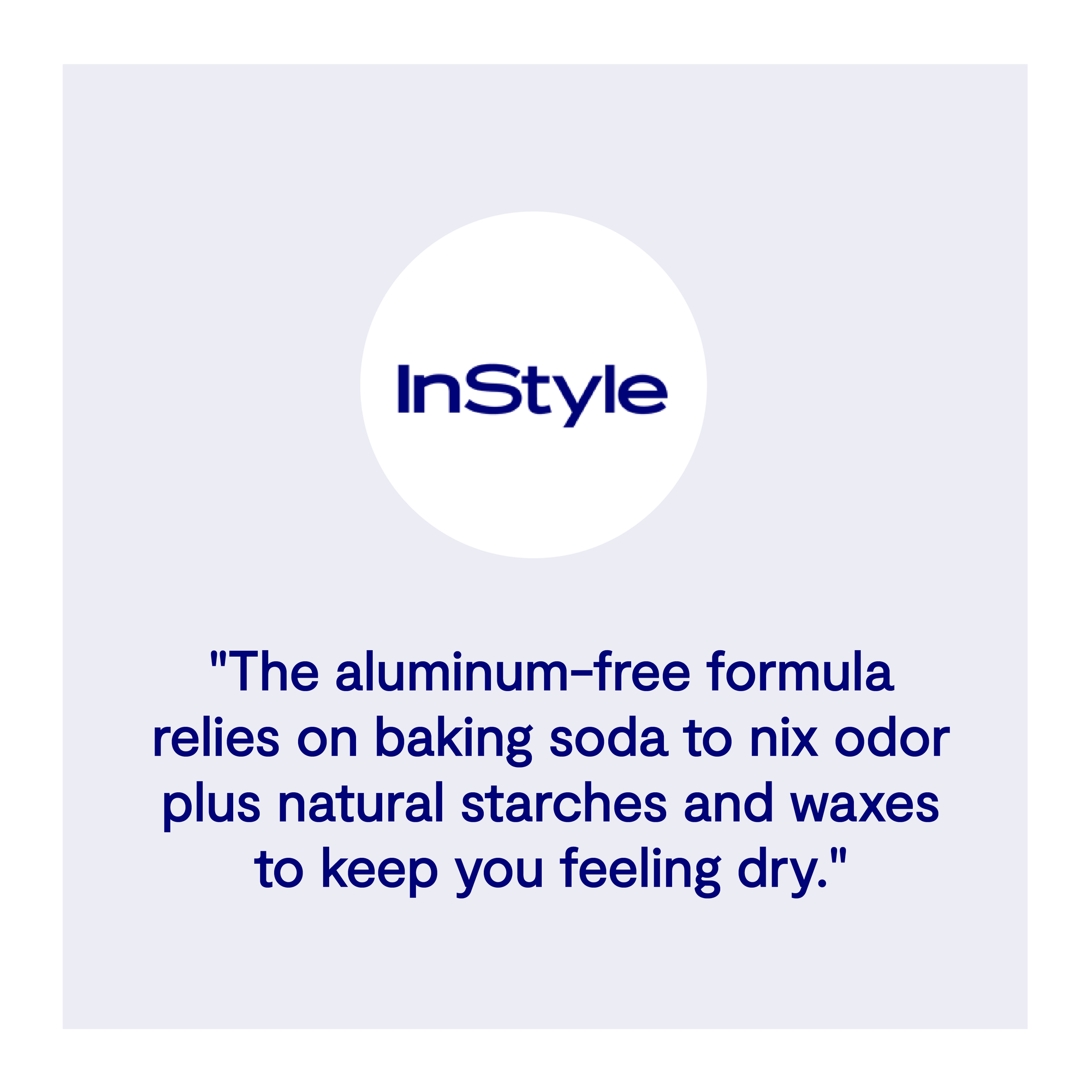 Instyle best aluminum free deodorant testimonial reviews
